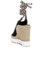 Stella McCartney Gaia Eco Wedge in Black, view 3, click to view large image.