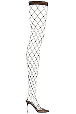 Stella McCartney Stella 100 Fishnet Pump in Chocolate, view 1, click to view large image.