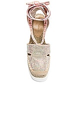 Stella McCartney Gaia Satin &amp; Crystal Wedge in Powder, view 4, click to view large image.