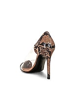Stella McCartney Iconic Reptile Pump in Brown & Transparent, view 3, click to view large image.