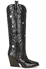 Stella McCartney Cloudy Cowboy Boot in Black & Stone, view 1, click to view large image.
