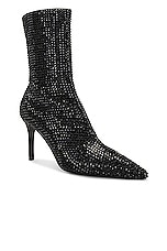 Stella McCartney Iconic All Over Crystal Boot in Black, view 2, click to view large image.