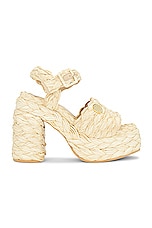 Stella McCartney Skyla Rafia Sandal in Natural, view 1, click to view large image.