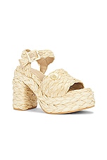 Stella McCartney Skyla Rafia Sandal in Natural, view 2, click to view large image.