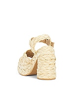 Stella McCartney Skyla Rafia Sandal in Natural, view 3, click to view large image.