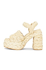 Stella McCartney Skyla Rafia Sandal in Natural, view 5, click to view large image.