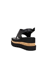 Stella McCartney Sneak Elyse Alter Sporty Sandal in Black, view 3, click to view large image.