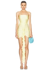 Shani Shemer Serena Mini Dress in Yellow Macaron, view 1, click to view large image.