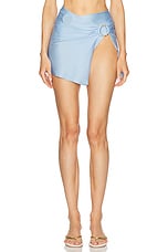 Shani Shemer Lini Mini Skirt in Blue Sky, view 1, click to view large image.