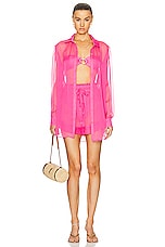 Shani Shemer Jonas Buttoned Shirt in Rose Blossom, view 4, click to view large image.