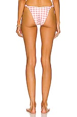 Shani Shemer Gigi Bikini Bottom in Pink Gingham, view 3, click to view large image.