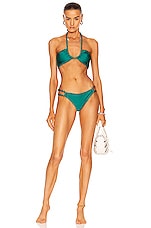 Shani Shemer Amalfi Toki Rope Bikini Bottom in Green, view 4, click to view large image.