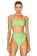 Shani Shemer Mia Bikini Top in Apple Green, view 1, click to view large image.