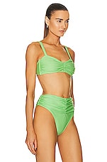 Shani Shemer Mia Bikini Top in Apple Green, view 2, click to view large image.