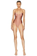 Shani Shemer Gaia One Piece Swimsuit in Coffee Cream, view 1, click to view large image.