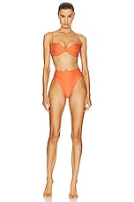 Shani Shemer Bertha Bikini Bottom in Orange, view 4, click to view large image.
