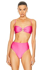 Shani Shemer Dia Bikini Top in Rose Blossom, view 1, click to view large image.