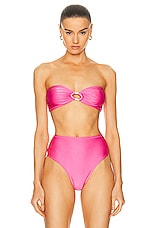 Shani Shemer Dia Bikini Top in Rose Blossom, view 2, click to view large image.