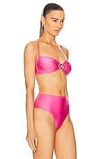 Shani Shemer Dia Bikini Top in Rose Blossom, view 3, click to view large image.