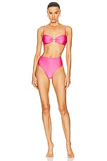 Shani Shemer Dia Bikini Top in Rose Blossom, view 5, click to view large image.