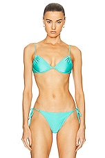 Shani Shemer Renata Bikini Top in Blue Maldives, view 1, click to view large image.