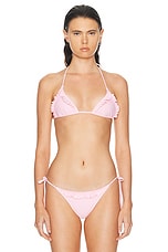 Shani Shemer Beth Bikini Top in Baby Pink, view 1, click to view large image.