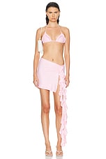 Shani Shemer Beth Bikini Top in Baby Pink, view 4, click to view large image.