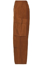 Story mfg. Slub Peace Pants in Bark Brown Slub, view 3, click to view large image.