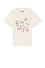 Story mfg. Grateful Tee in Ecru Flora, view 1, click to view large image.