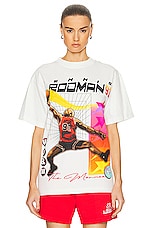 Stadium LA Rodman Players Card Tee in White, view 1, click to view large image.