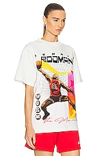 Stadium LA Rodman Players Card Tee in White, view 2, click to view large image.