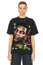 Stadium LA Mike Tyson Airbrush Gloves Tee in Washed Black, view 1, click to view large image.