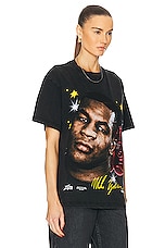 Stadium LA Mike Tyson Airbrush Gloves Tee in Washed Black, view 2, click to view large image.