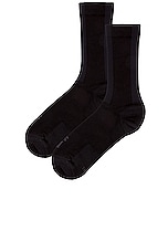 Salomon x 11 By Boris Bidjan Saberi Sock in Black & Alloy, view 2, click to view large image.