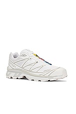 Salomon XT-6 in White, & Lunar Rock, view 2, click to view large image.