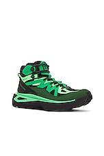 Salomon Odyssey Elmt Mid Gtx Sneaker in Eden, Bright Green, & Black, view 2, click to view large image.