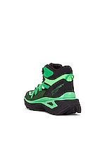 Salomon Odyssey Elmt Mid Gtx Sneaker in Eden, Bright Green, & Black, view 3, click to view large image.