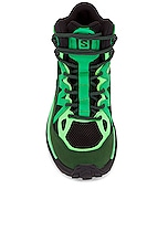 Salomon Odyssey Elmt Mid Gtx Sneaker in Eden, Bright Green, & Black, view 4, click to view large image.