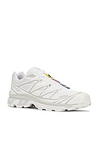 Salomon XT-6 Sneakers in White, White, & Lunar Rock, view 2, click to view large image.