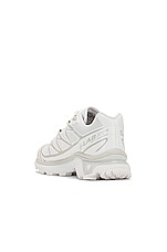 Salomon XT-6 Sneakers in White, White, & Lunar Rock, view 3, click to view large image.
