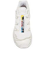 Salomon XT-6 Sneakers in White, White, & Lunar Rock, view 4, click to view large image.