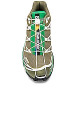 Salomon XT-6 Sneaker in Dried Herb, Deep Lichen Green, & Bright Green, view 4, click to view large image.