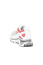 Salomon XT-4 OG Sneaker in White, Green Ash, & Coral, view 3, click to view large image.