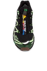 Salomon XT-6 GTX Sneaker in Black, Eden, & Green Ash, view 4, click to view large image.