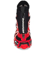 Salomon Snowcross Sneaker in Black, Fiery Red, & Vanilla, view 4, click to view large image.