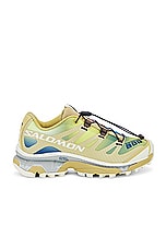 Salomon XT-4 OG Aurora Borealis Sneaker in Southern Moss, Transparent Yellow, & Deep Dive, view 1, click to view large image.