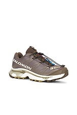 Salomon XT-4 OG Aurora Borealis Sneaker in Canteen, Transparent Yellow, & Dried Herb, view 2, click to view large image.