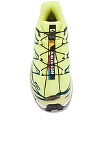 Salomon XT-6 Sneaker in Sunny Lime, Souther Moss, & Atlantic Deep, view 4, click to view large image.