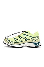 Salomon XT-6 Sneaker in Sunny Lime, Souther Moss, & Atlantic Deep, view 5, click to view large image.