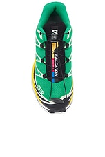 Salomon XT-6 Sneaker in Bright Green, Black, & Sulphur Spring, view 4, click to view large image.